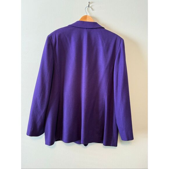 Vintage Pendleton Women's Size 18 100% Wool Blazer Jacket Bright Purple Daphne - Picture 9 of 13